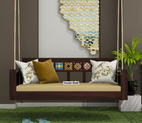 Boho Wooden Swing Chair
