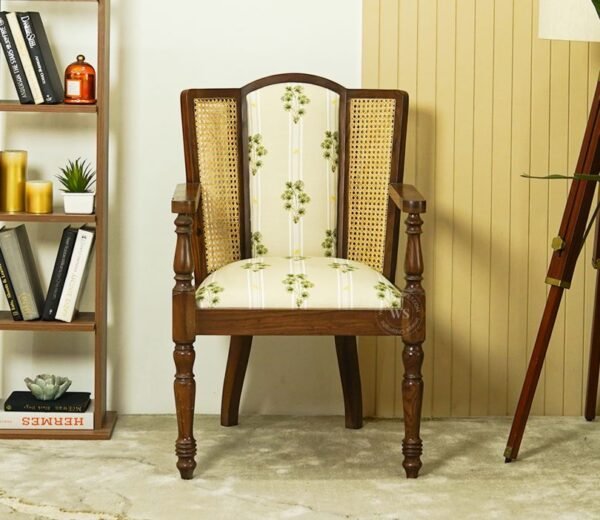 Smera Sheesham Wood Arm Chair with Cane