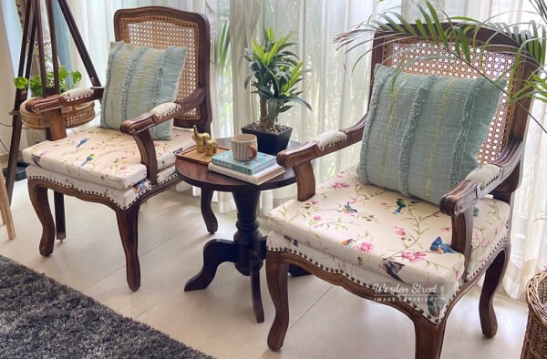 Kelvin Cane Arm Chair with Backrest