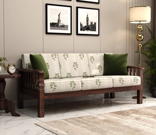 Olympia 3 Seater Wooden Sofa