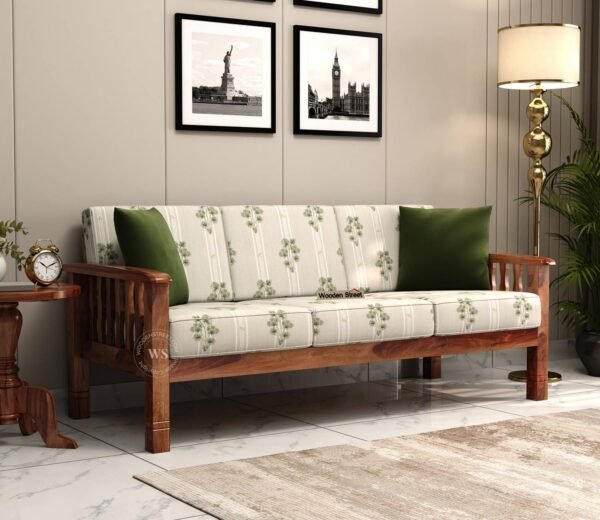 Olympia 3 Seater Wooden Sofa