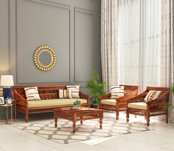 Alanis Wooden Sofa Set