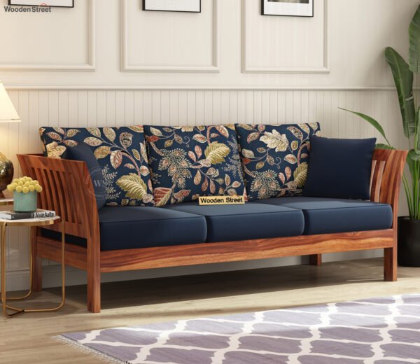 Raiden 3 Seater Wooden Sofa