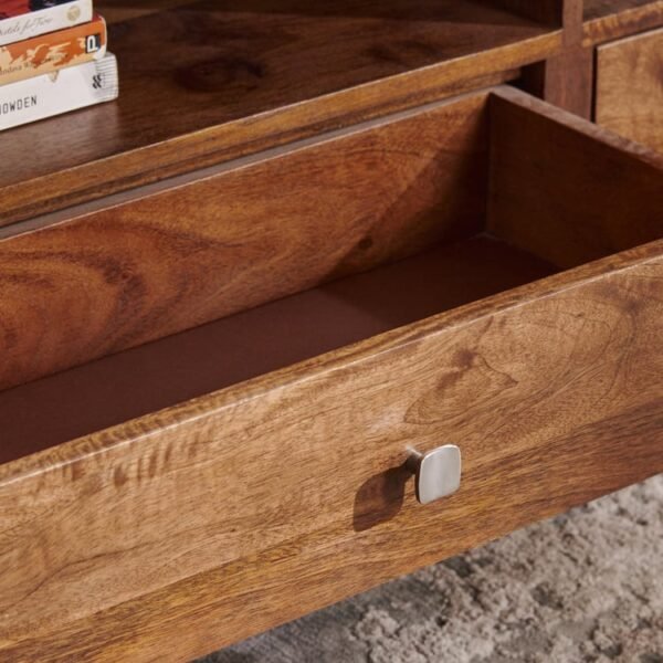 Giza Composite Marble Top TV Unit - Beige and Brown