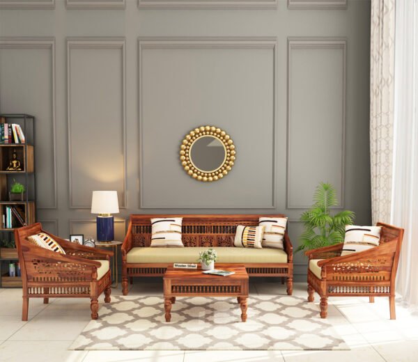 Alanis Wooden Sofa Set