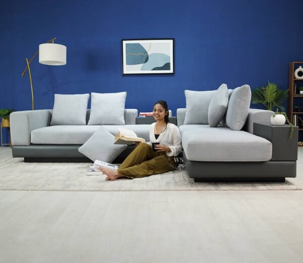 Gracious L- Shape Right Aligned Fabric Sofa