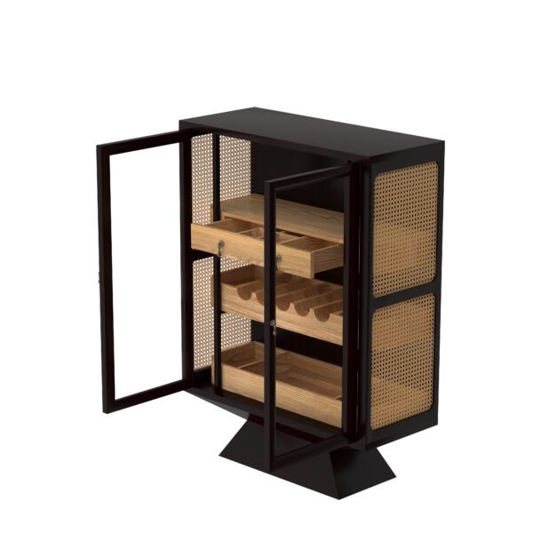 Classic Montage Multistorage Wooden Handmade Bar Cabinet