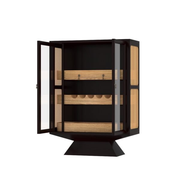 Classic Montage Multistorage Wooden Handmade Bar Cabinet