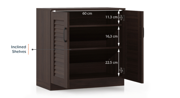 Bennis 9 Pair Shoe Rack in Dark Walnut