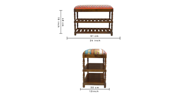 Amber Shoe Rack in Provincial Teak