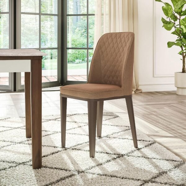 Nigella 4 Seater Italian Marble Dining Set - Napoli Tan