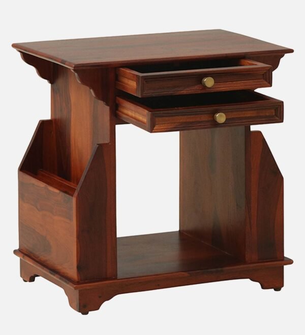 Anderby Sheesham Wood End Table In Honey Oak Finish
