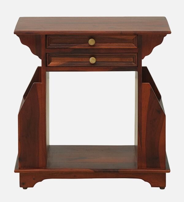 Anderby Sheesham Wood End Table In Honey Oak Finish