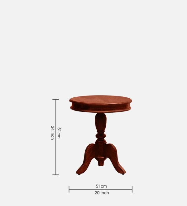 Brookleigh Sheesham Wood End Table In Honey Oak Finish