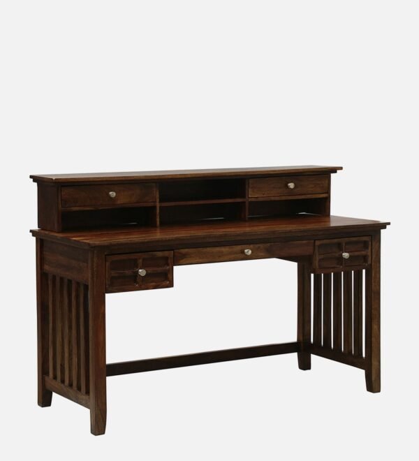 Bushley Sheesham Wood Writing Table in Scratch Resistant Provincial Teak Finish