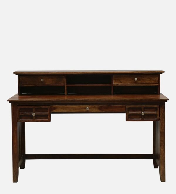 Bushley Sheesham Wood Writing Table in Scratch Resistant Provincial Teak Finish