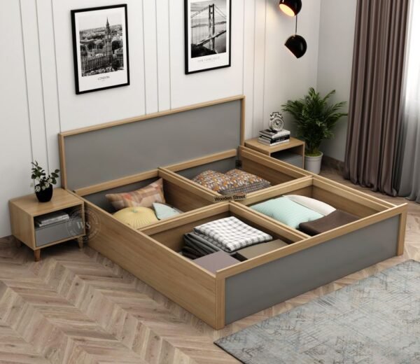 Vespera Engineered Wood Bed With Box Storage