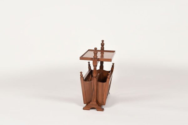 Paurvi Teak Wood Table Cum Magazine Holder