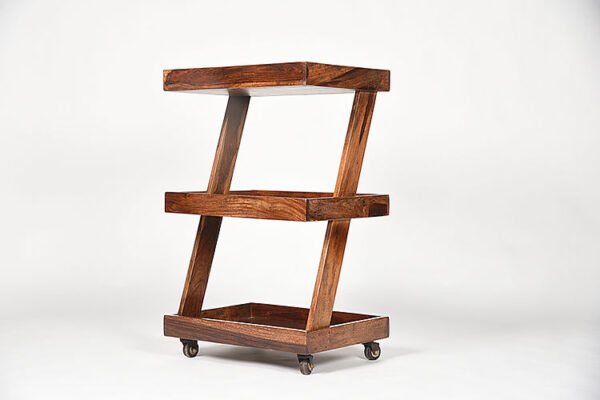 Naija Sheesham Wood Trolley