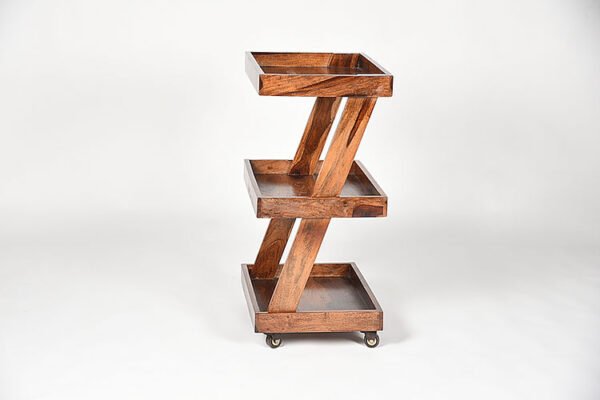 Naija Sheesham Wood Trolley
