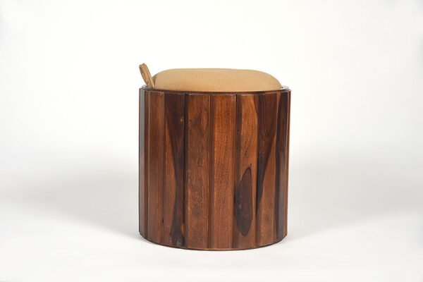 Mihira Sheesham Wood Storage Ottoman