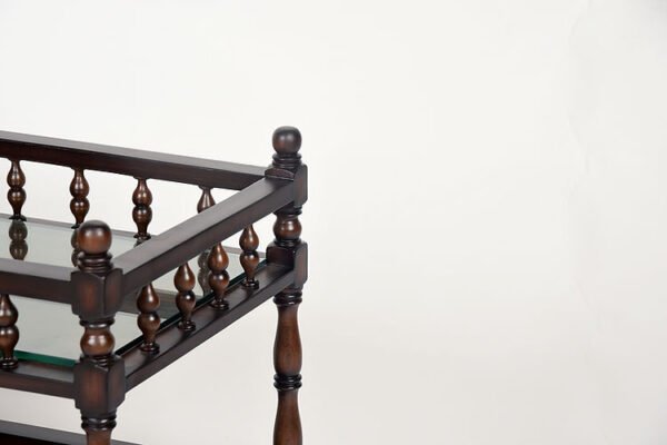 Raahat Teak Wood Tea Trolley On Wheels