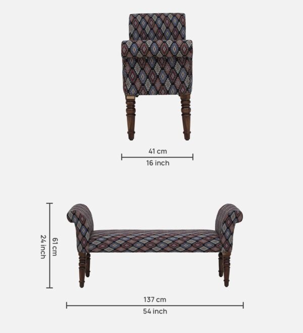 Lamington Sheehsham Wood Recamiers In Provincial Teak Finish