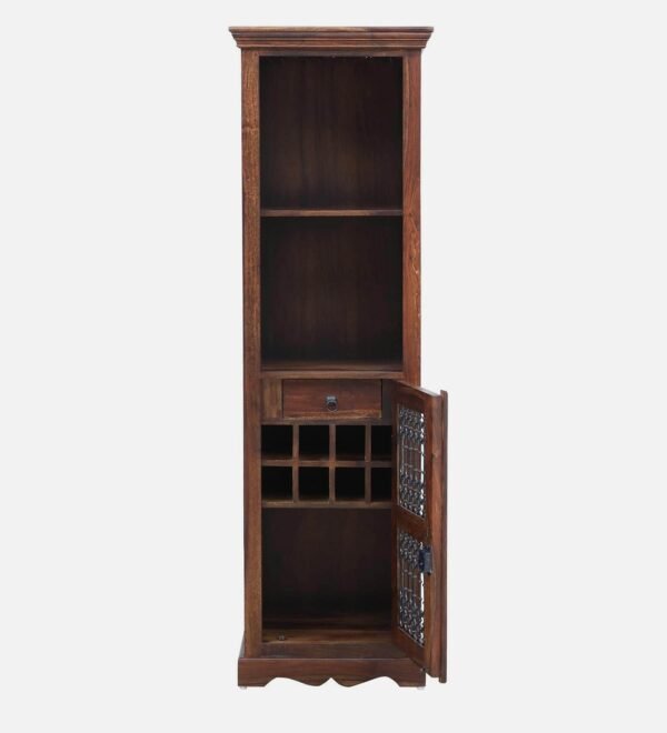 Stafford Sheesham Wood Bar Cabinet In Provincial Teak