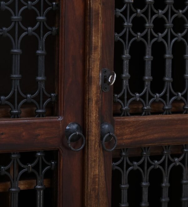 Stafford Sheesham Wood Bar Cabinet In Scratch Resistant Provincial Teak Finish