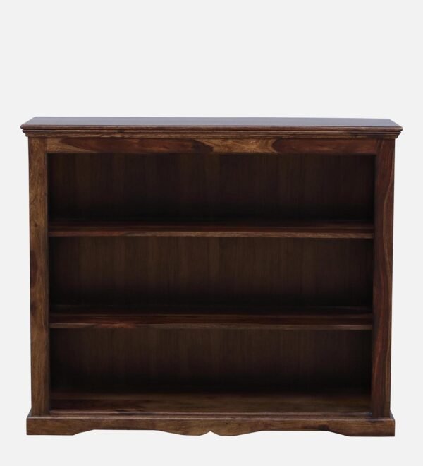 Stafford Sheesham Wood Book Shelf In In Scratch Resistant Provincial Teak Finish