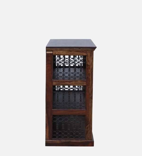 Stafford Sheesham Wood Book Shelf In In Scratch Resistant Provincial Teak Finish