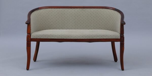 Stalley Sheesham Wood 2 Seater Sofa In Scratch Resistant Honey Oak Finish
