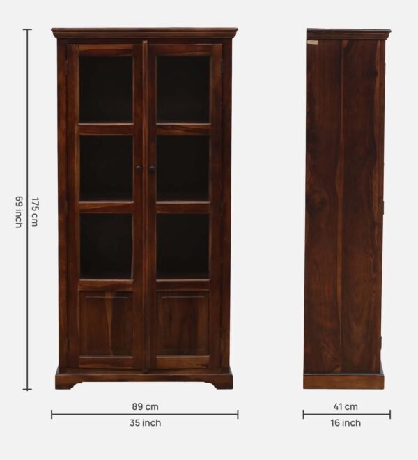 Stanfield Sheesham Wood Crockery Unit in Scratch Resistant Provincial Teak Finish